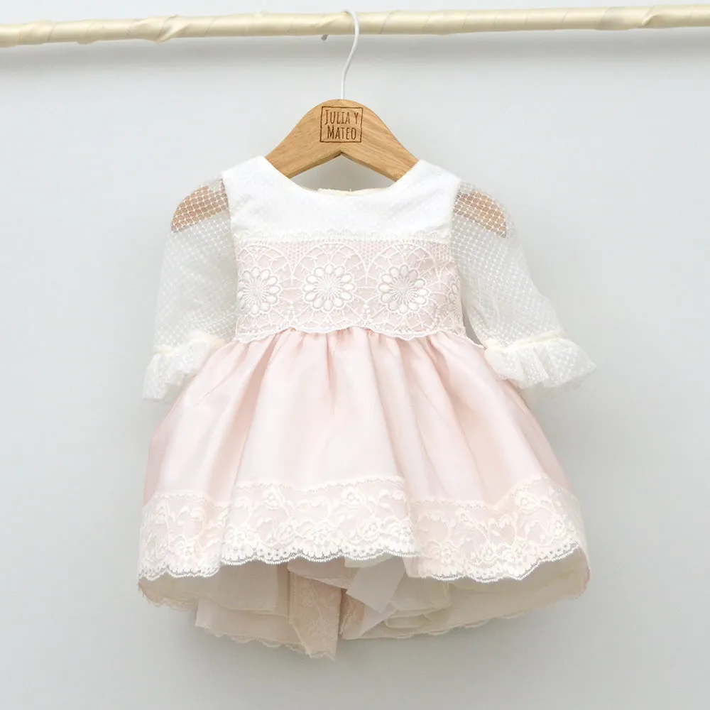 Vestido bebés de tul bordado Emma